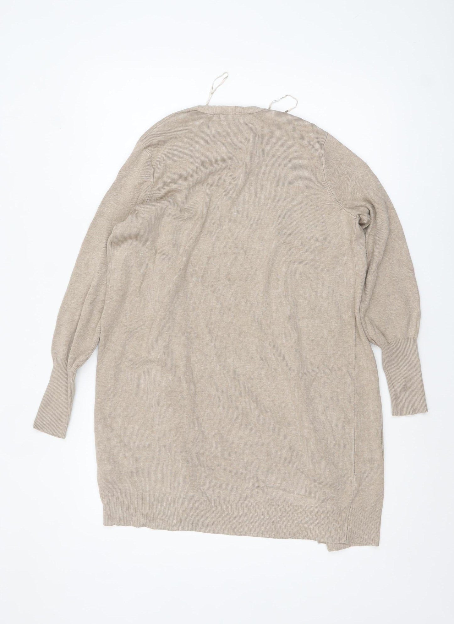 Marks and Spencer Womens Beige Long Sleeve Knit Cardigan S