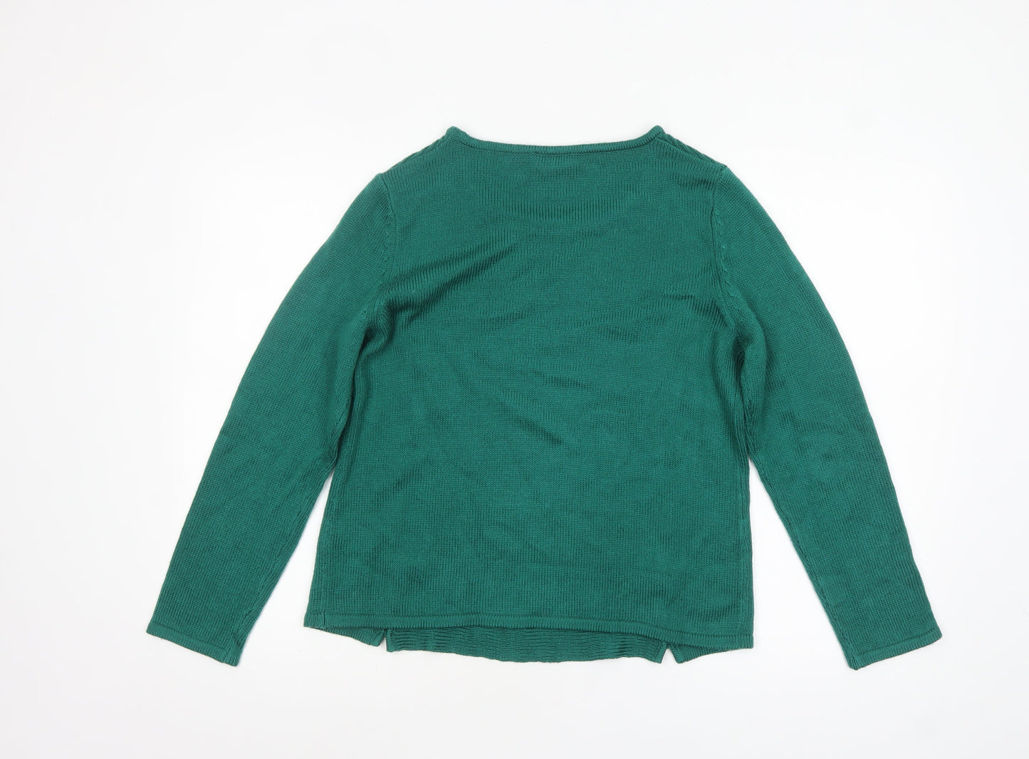 Ambria Women's Green Size 12 Pullover Jumper Knit Acrylic Long Sleeve