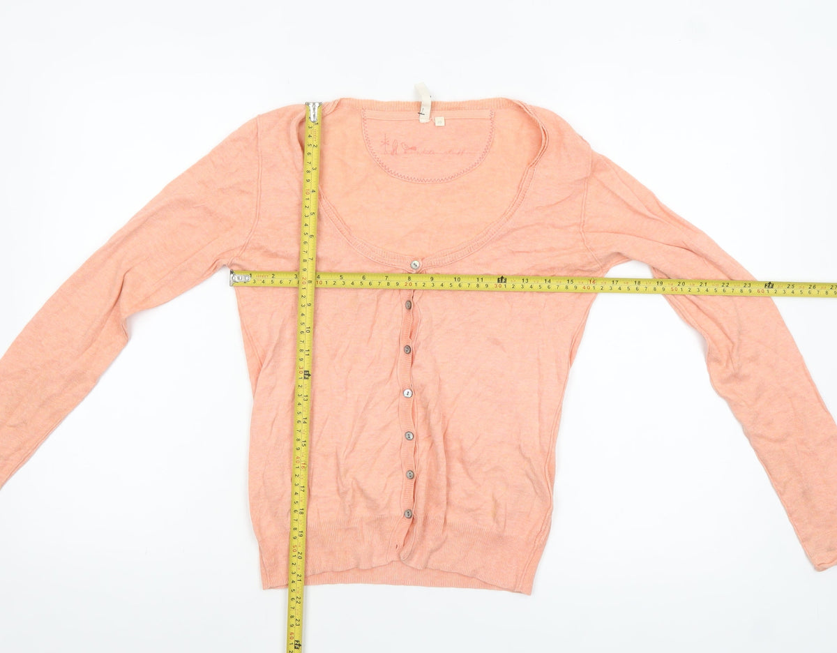 Harvest Women's Pink Cotton Button Cardigan Size 10