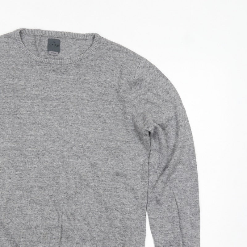 Additional view of Bertoni of Denmark Men's Grey Knit jumper, size L