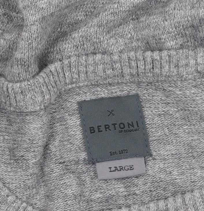 Additional view of Bertoni of Denmark Men's Grey Knit jumper, size L