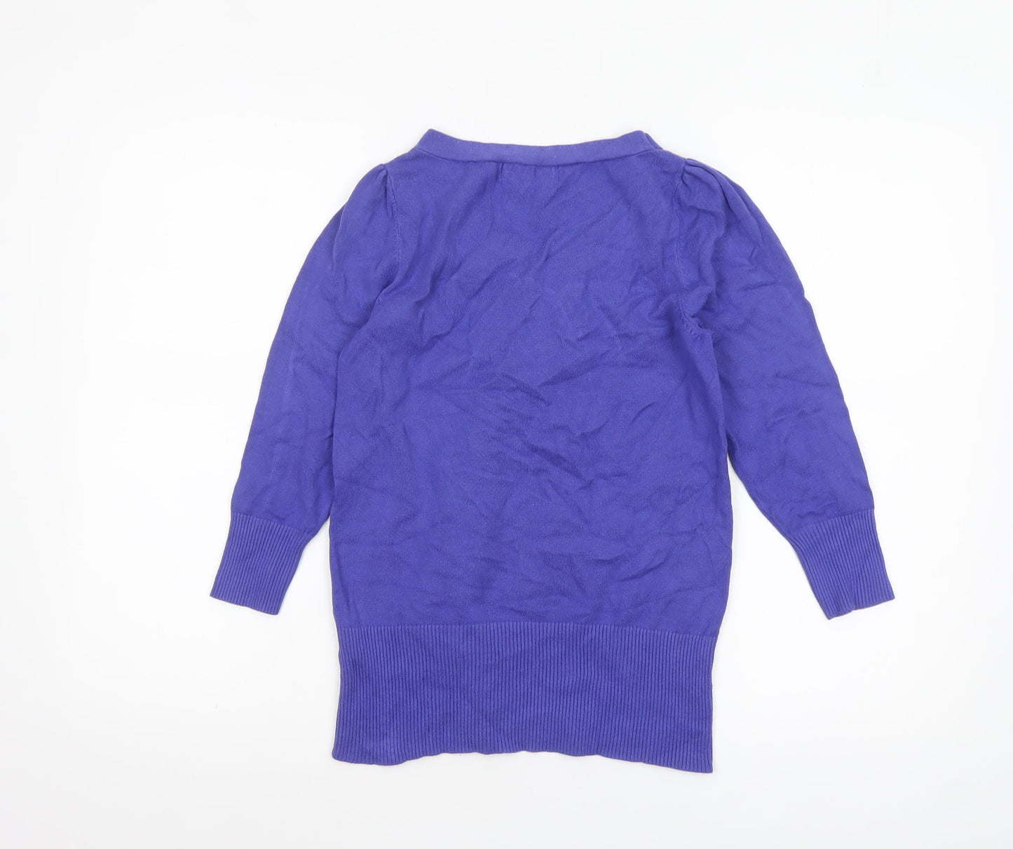 Autonomy Womens Purple Size 12 Lightweight Cotton Scoop Neck Jumper