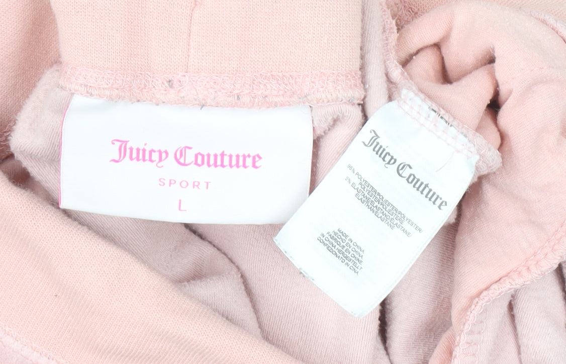 Juicy Couture Sport Women Pink Velour Jogger Trousers L