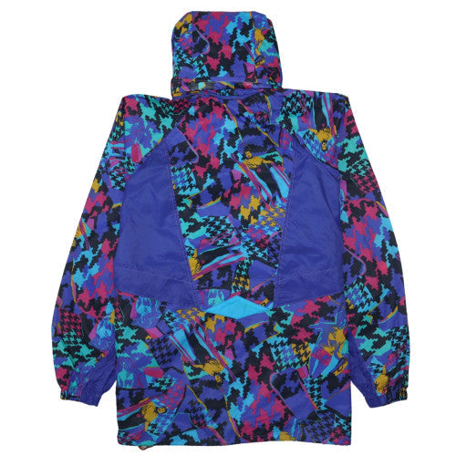 K-Way Women's Multicoloured Hooded Full Zip Retro Pullover Jacket M