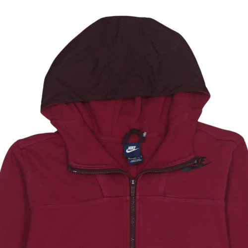 Nike Womens Red Full Zip Hoodie XL Cotton Blend Sportswear