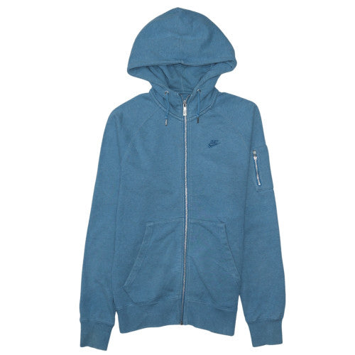 Nike Men's Blue Full Zip Hoodie S Sportswear Cotton