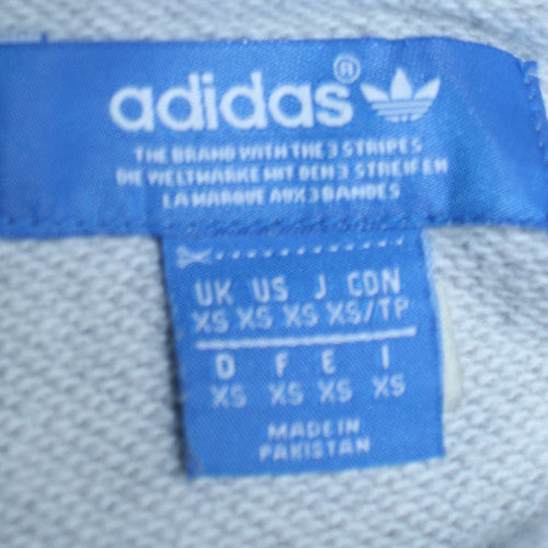Adidas Mens Grey Crew Neck Pullover Sweatshirt XS Trefoil Logo