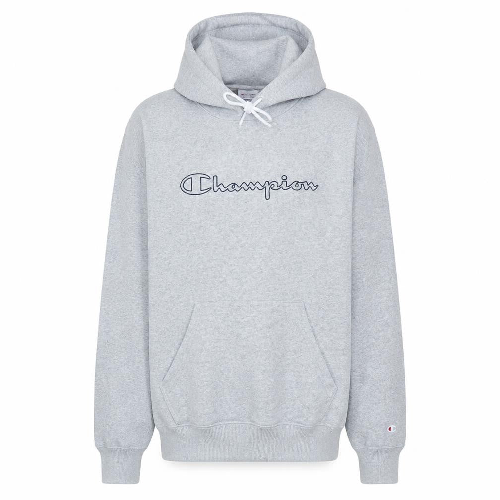 Champion Mens Grey Large Pullover Hoodie with Logo