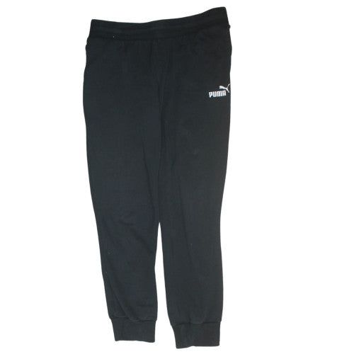 Additional front view of Puma women’s black jogger fleece sweatpants, size UK 14, regular