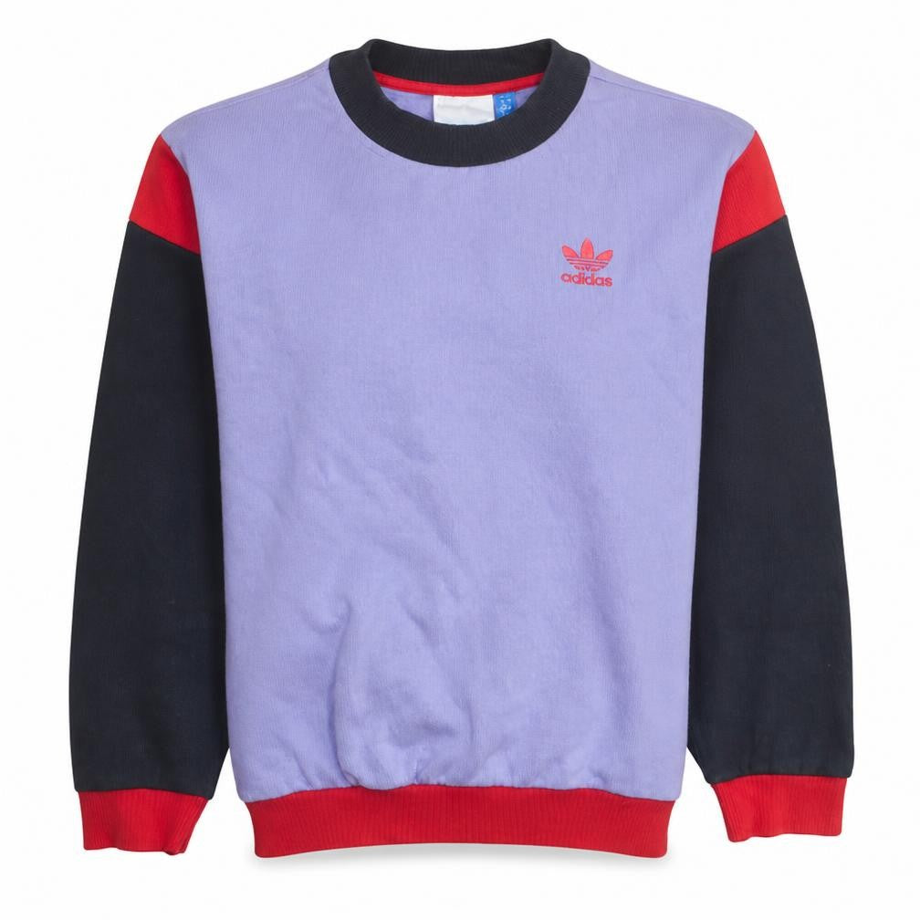 Front view of Adidas Women Purple Red Crew Neck Pullover Sweatshirt, size 12