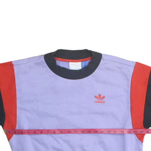 Adidas Women Purple Red Crew Neck Pullover Sweatshirt Size 12