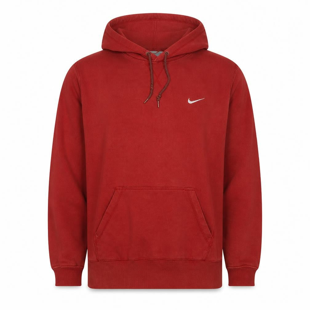 Nike Men's Red Pullover Hoodie M Regular Fit Fleece Sweatshirt