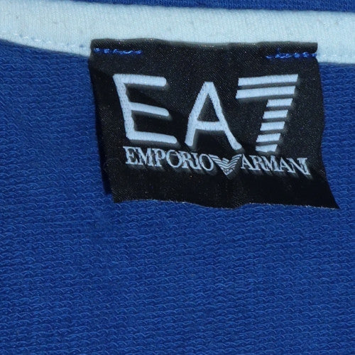 EA7 Emporio Armani Men's Blue Full Zip Sweatshirt XL