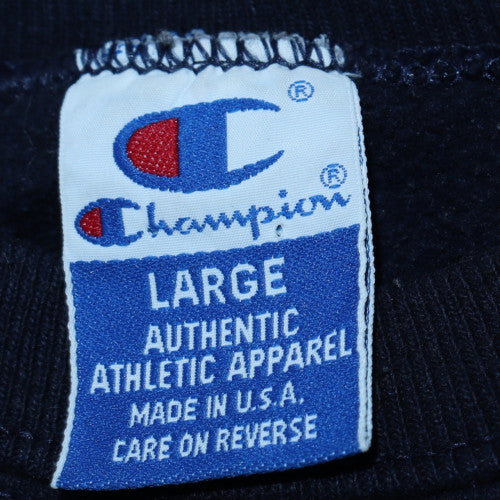 Champion Mens Blue College Pullover Sweatshirt Size L