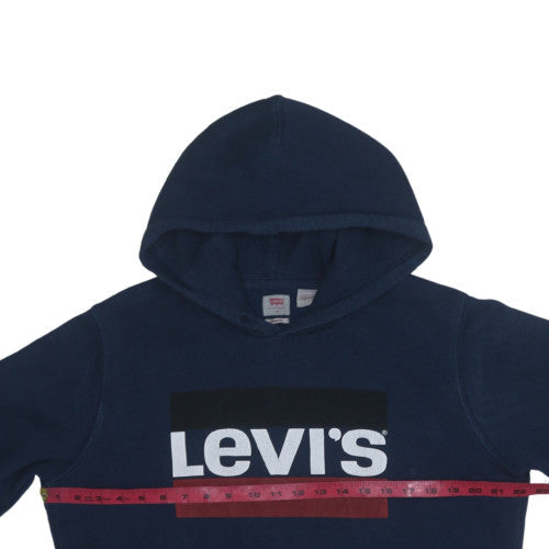 Levi's Men's Blue Pullover Hoodie M Classic Logo Fleece Sweatshirt