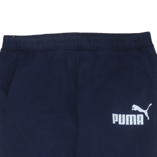 Puma Men's Blue XL Jogger Fleece Sweatpants with Pockets