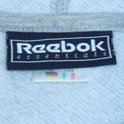 Reebok Essentials Women's Grey Pullover Hoodie Size L Embroidered Logo