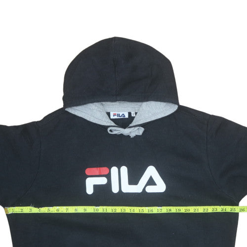 FILA Men's Black XL Pullover Hoodie Sweatshirt Logo Fleece