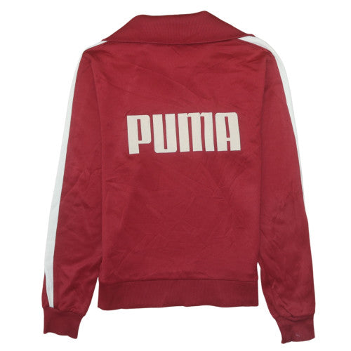 Puma Mens Red 1/2 Zip Collared Sports Sweatshirt L Vintage