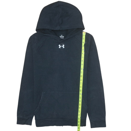 Under Armour Teens Black XL Pullover Hoodie Fleece Logo Sportswear