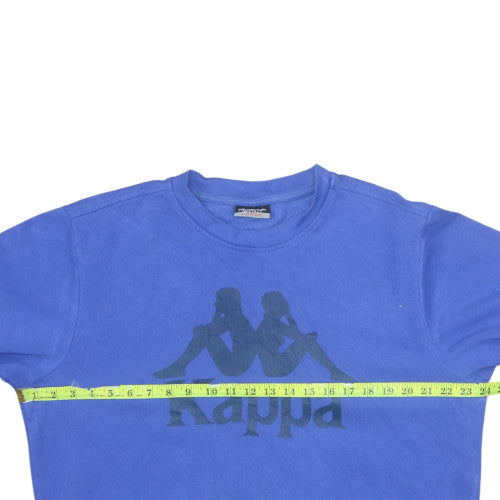 Kappa Mens Blue Large Crew Neck Graphic Logo Pullover Sweatshirt