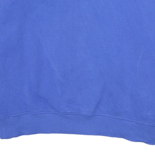 Kappa Mens Blue Large Crew Neck Graphic Logo Pullover Sweatshirt