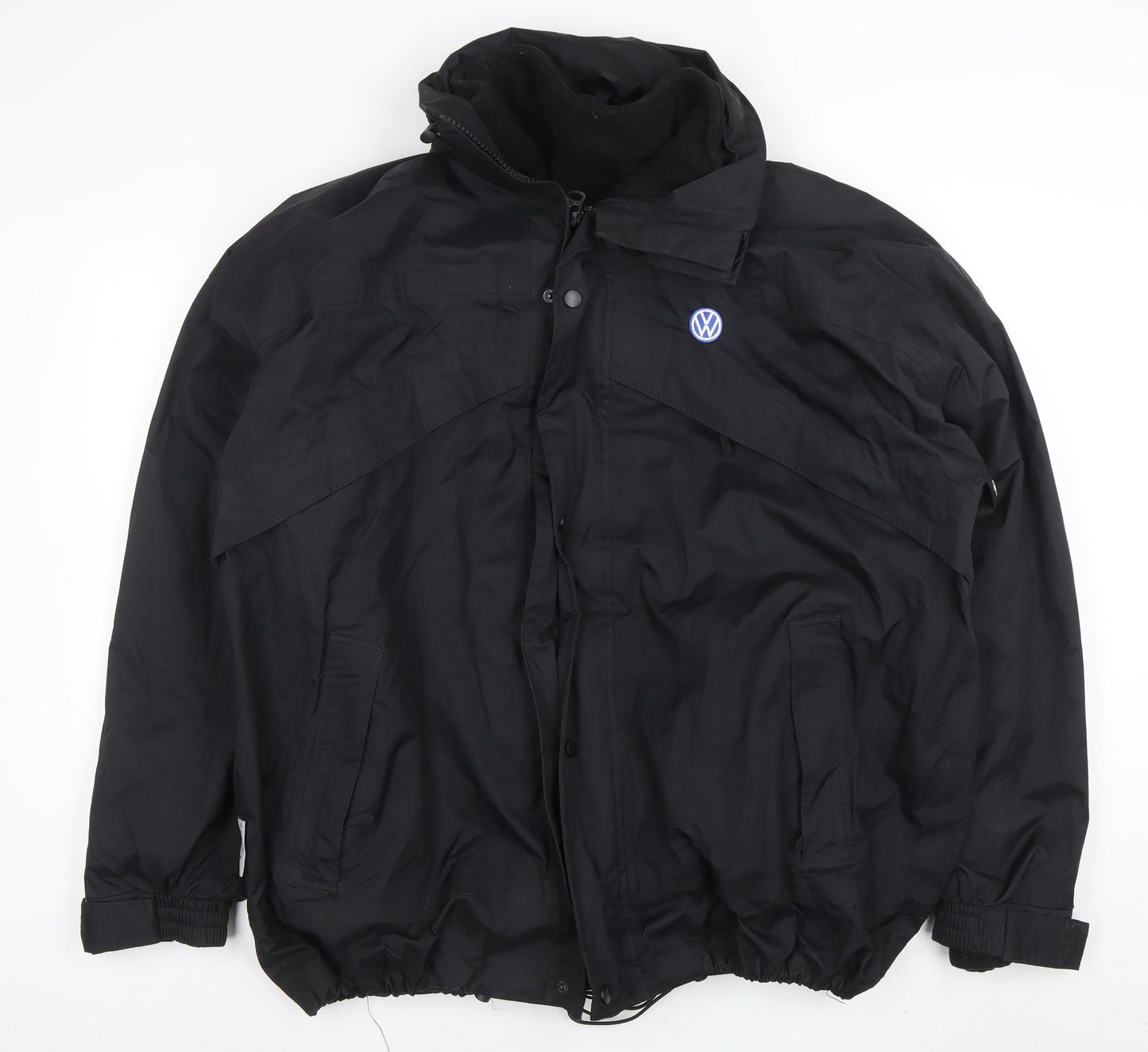 Result Mens Black XL Waterproof Parka Jacket with VW Logo