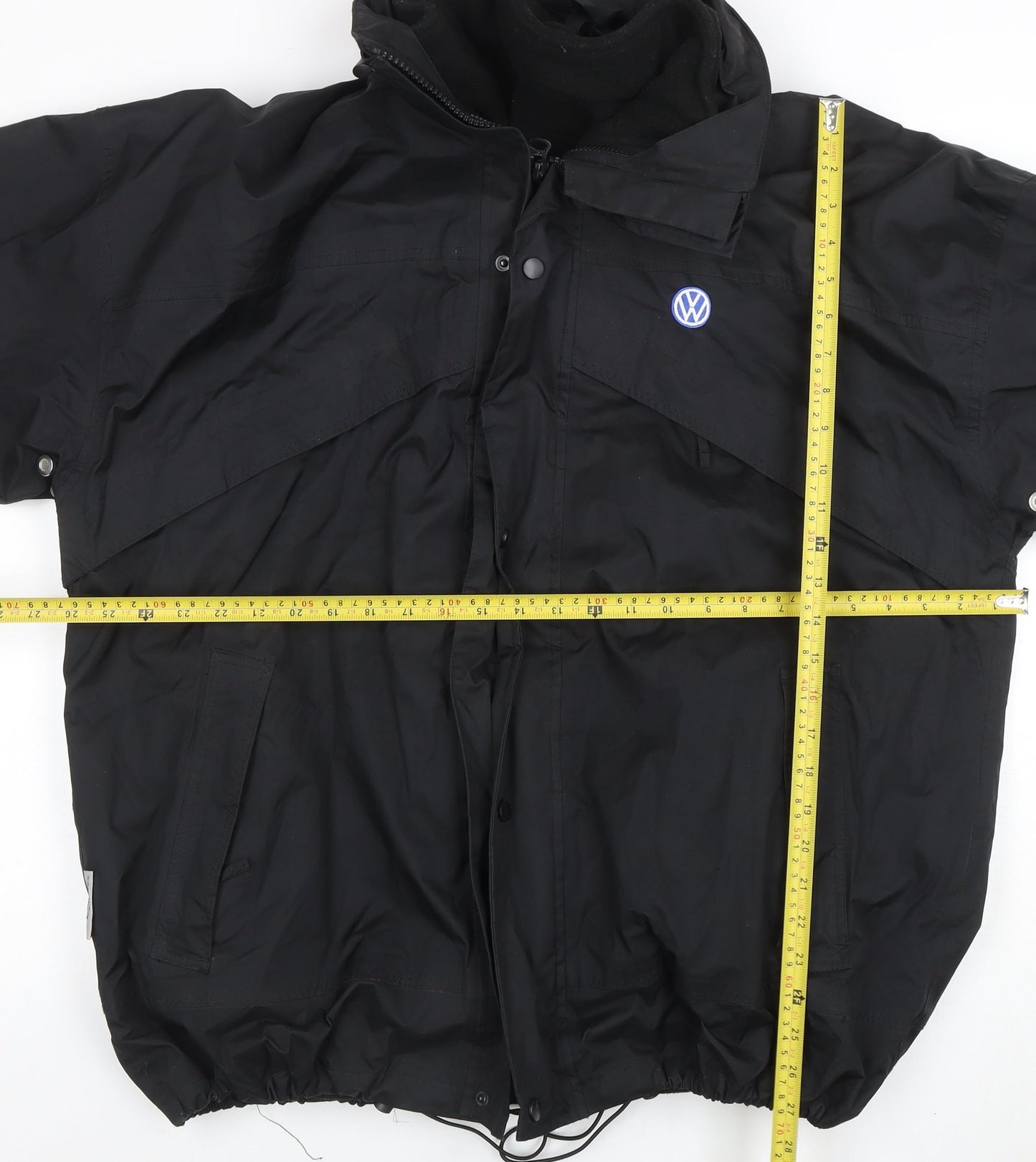 Result Mens Black XL Waterproof Parka Jacket with VW Logo