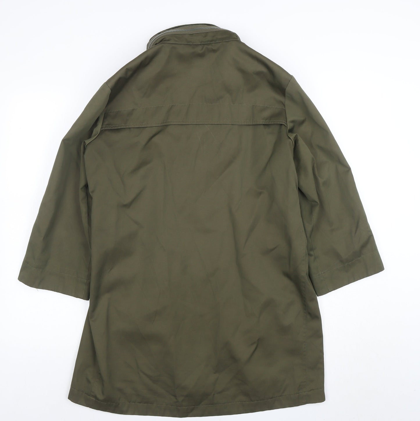 Axcent Women’s Green Parka Coat L Long Sleeve Zip Jacket