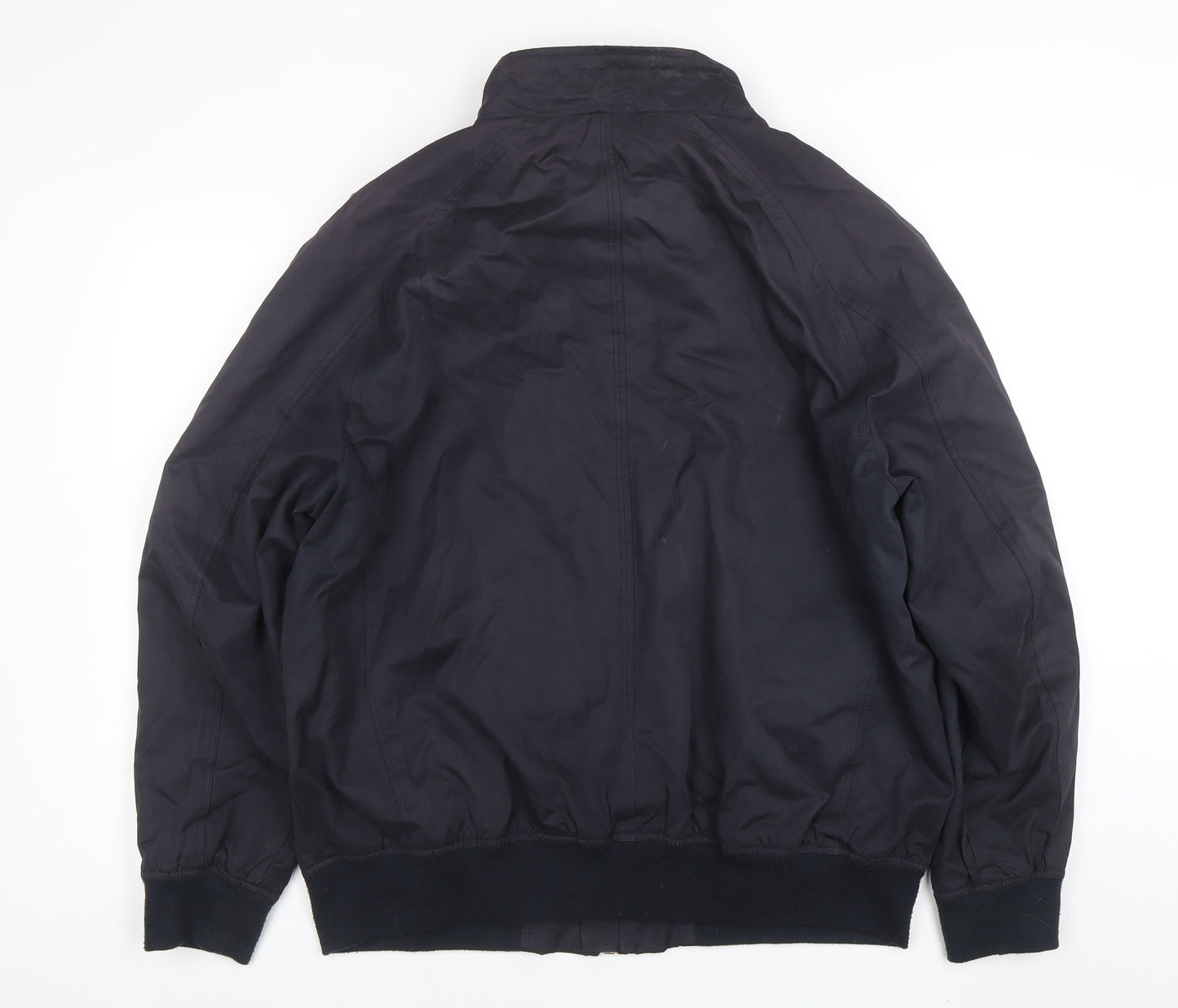 Racing Green Men's Black XL Bomber Jacket Full Zip Classic Style