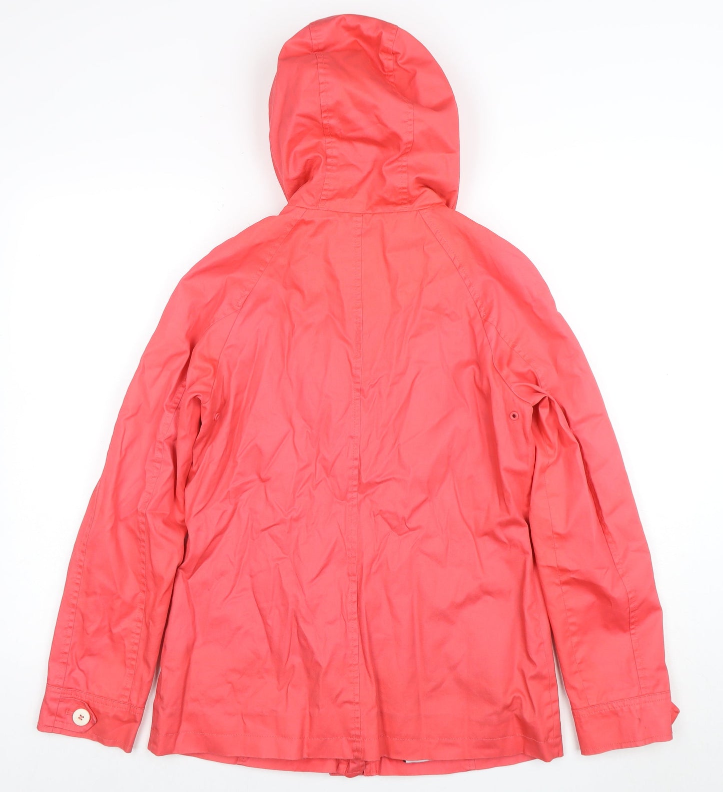 Maine New England Women's Pink Hooded Rain Coat Size 10