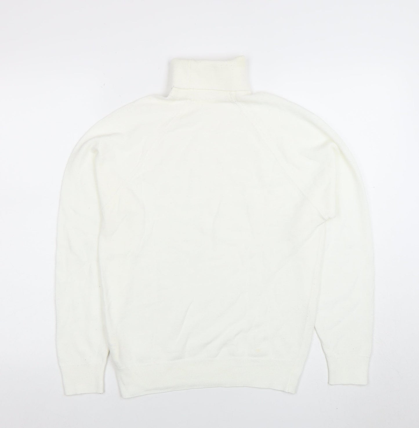 Jonelle Womens Ivory Roll Neck Acrylic Jumper Size 12