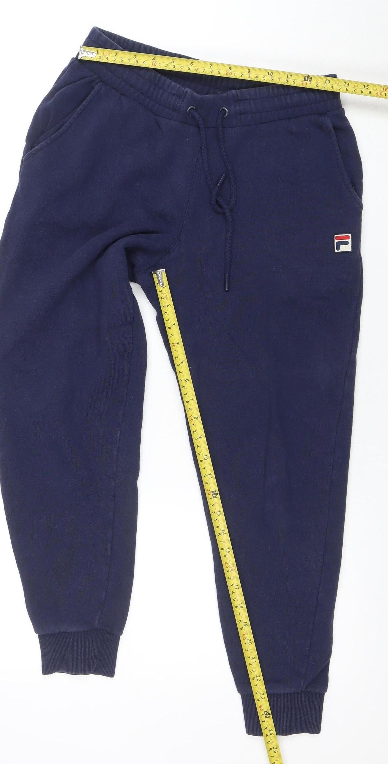 FILA Men's Blue Jogger Fleece Sweatpants Size S Regular Fit