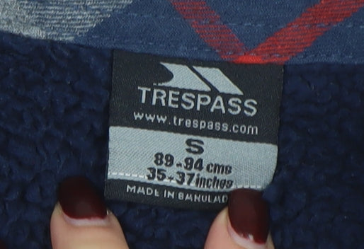 Trespass Men's Blue Check Flannel Lined Shirt Jacket Size S