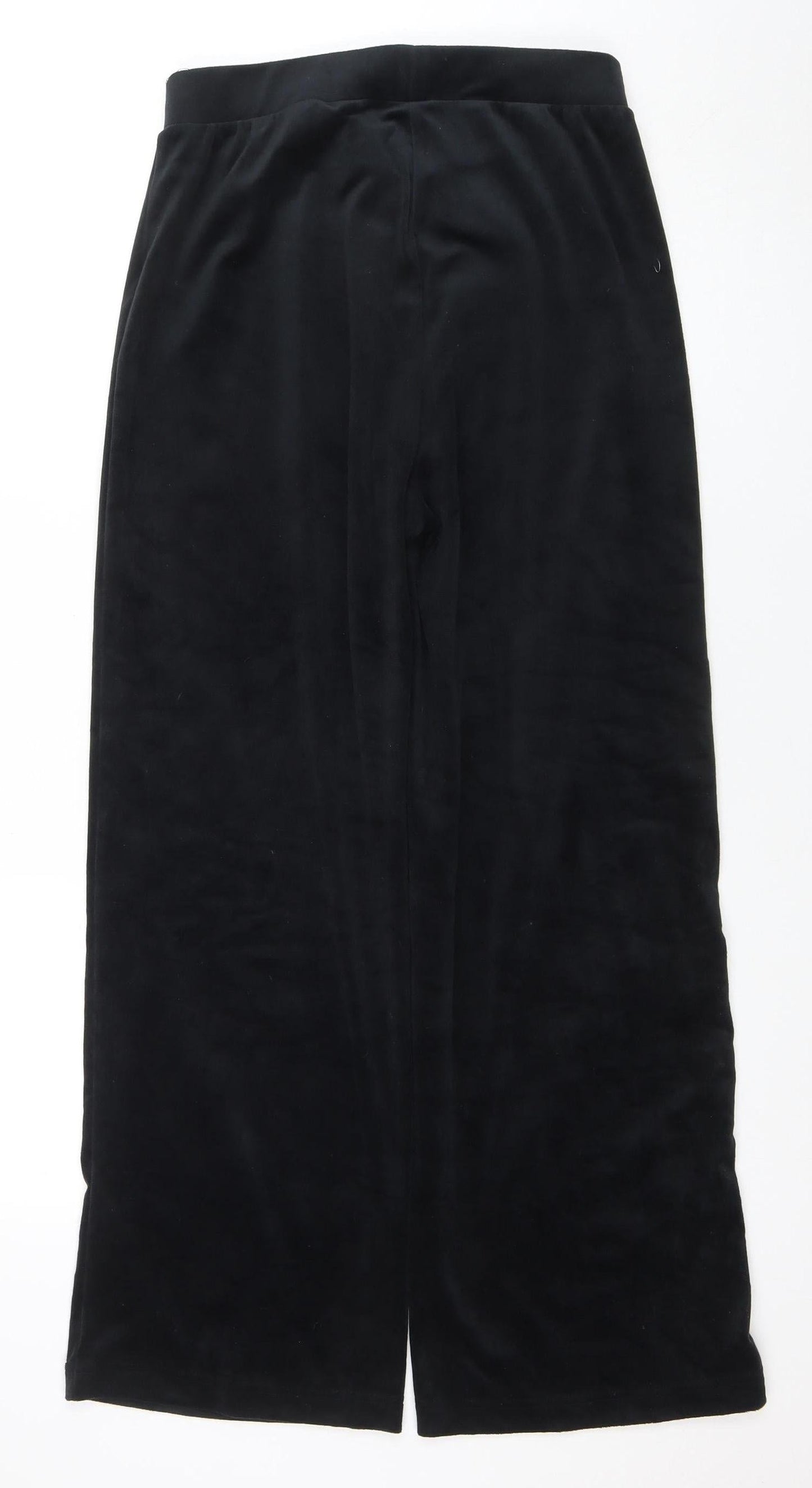 New Look Womens Black Wide-Leg Activewear Trousers Size 10