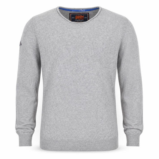 Superdry Men's Grey XL Crew Neck Cotton Cashmere Pullover Jumper