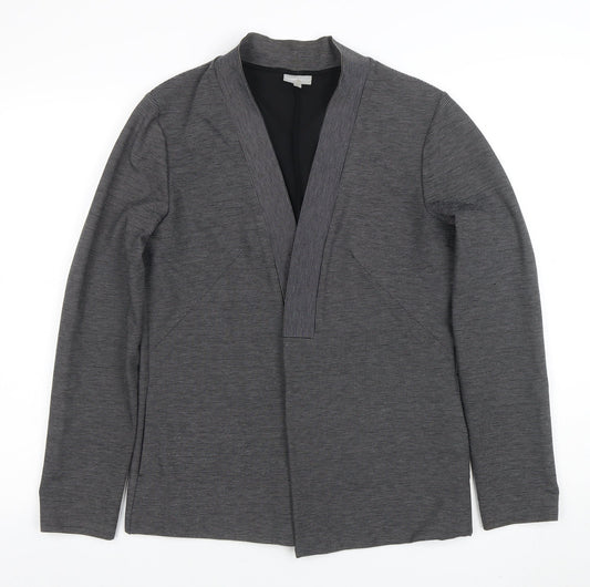 Oliver Bonas Women's Grey Size 12 Shawl Collar Stretch Blazer