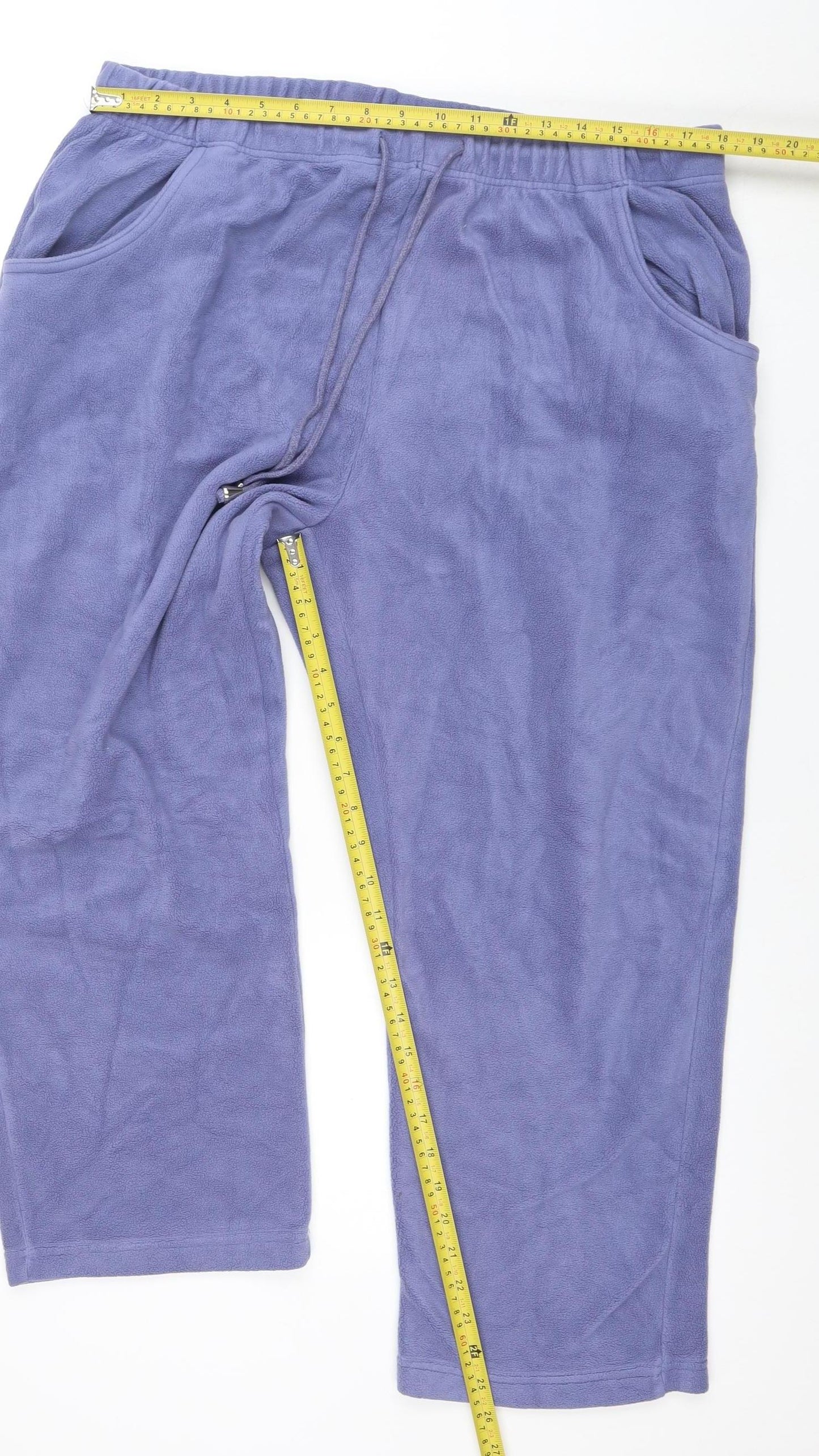 Damart Women’s Blue Fleece Sweatpants XL 25in Inside Leg