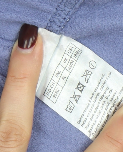 Damart Women’s Blue Fleece Sweatpants XL 25in Inside Leg