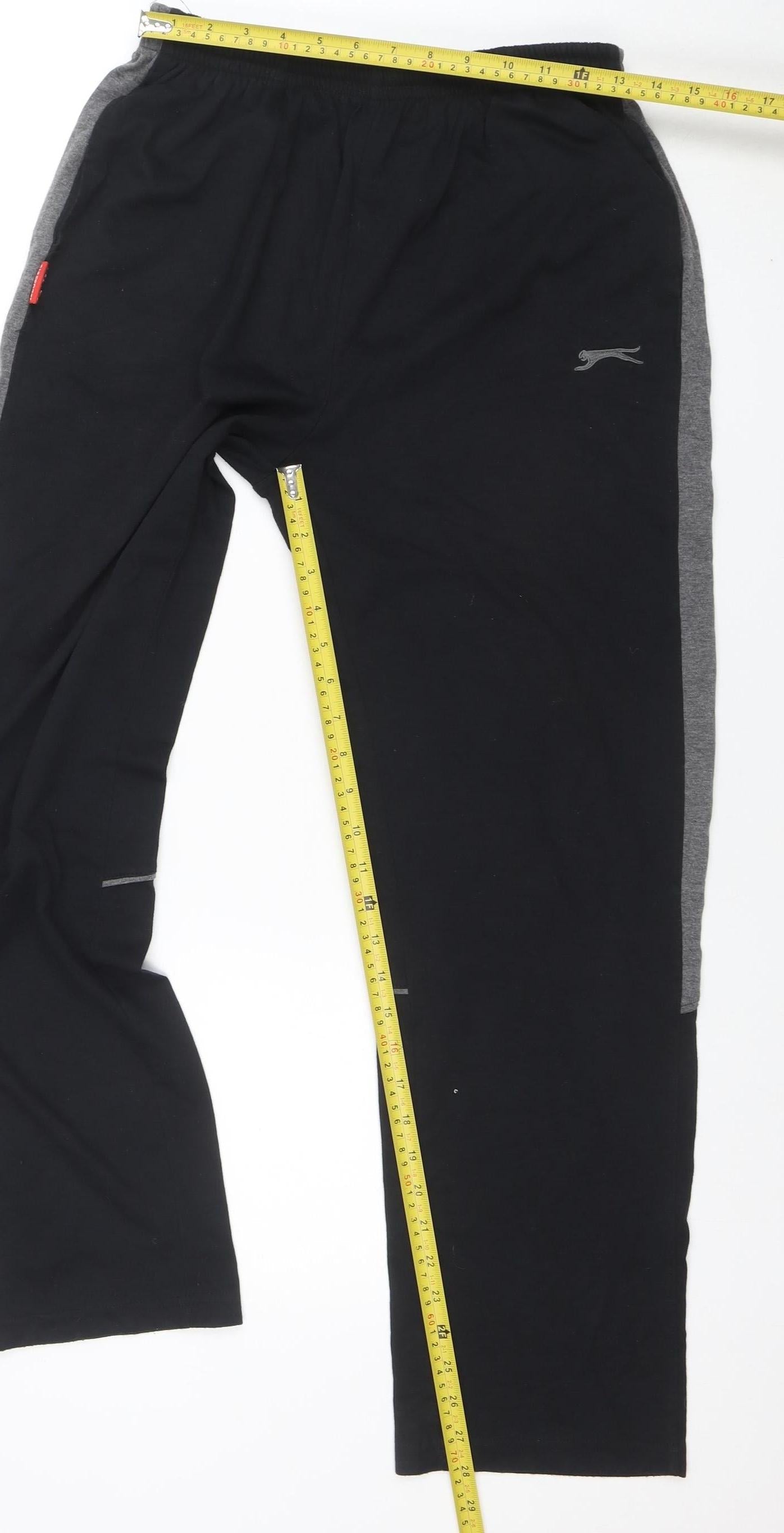 Slazenger Men's Black M Sweatpants Lightweight Activewear Trousers