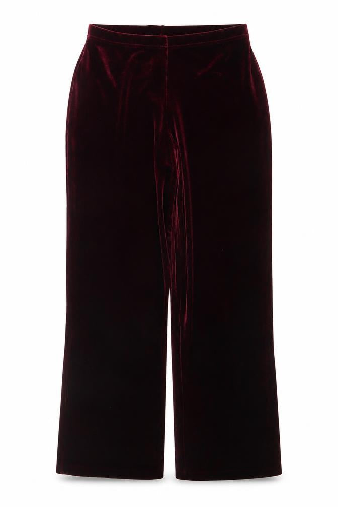 Marks and Spencer Women's Red Velvet Stretch Leggings Size 12