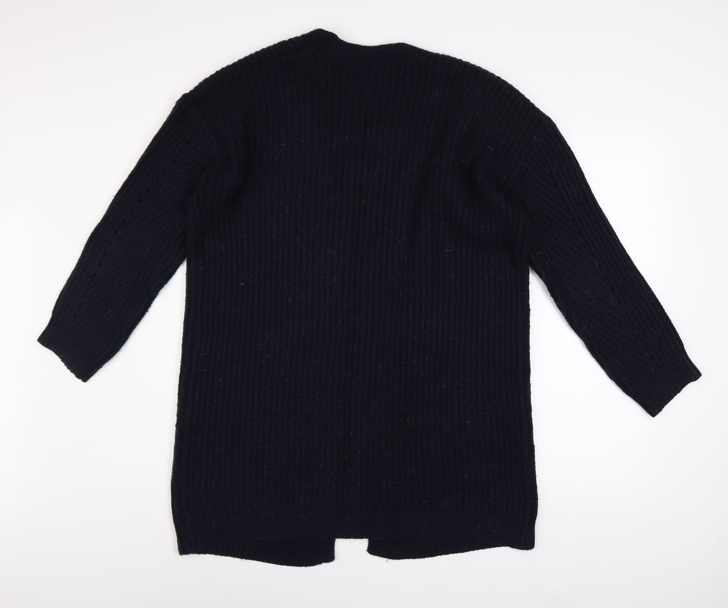 Joules Women’s Black Long Sleeve Open Knit Cardigan Size 10
