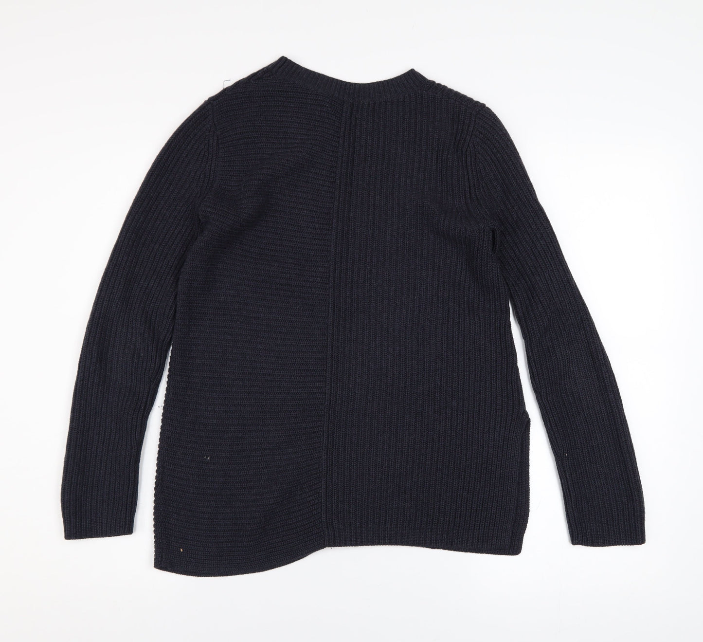 Jigsaw Womens Black Wool Blend Chunky Knit Pullover Jumper XS