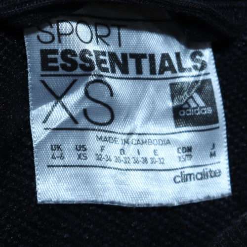 Adidas Womens Black XS Full Zip Hoodie Climalite Sportswear