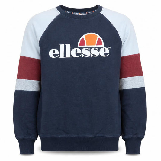Ellesse Men's Blue XS Logo Pullover Sweatshirt Crew Neck