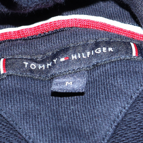 Tommy Hilfiger Men's Blue Pullover Hoodie M Classic Logo Cotton Sweatshirt