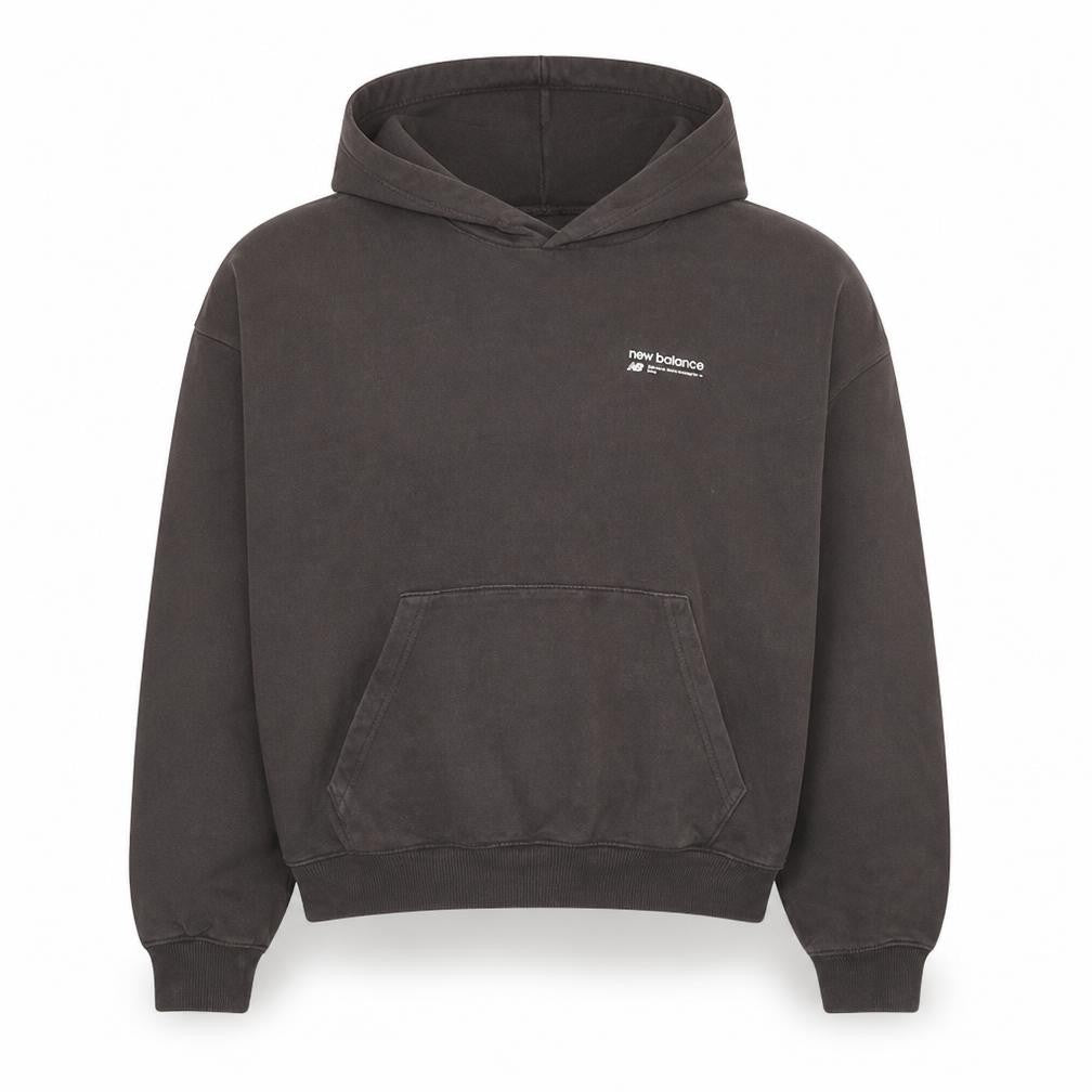 New Balance Women Brown L Pullover Hoodie Cotton Blend