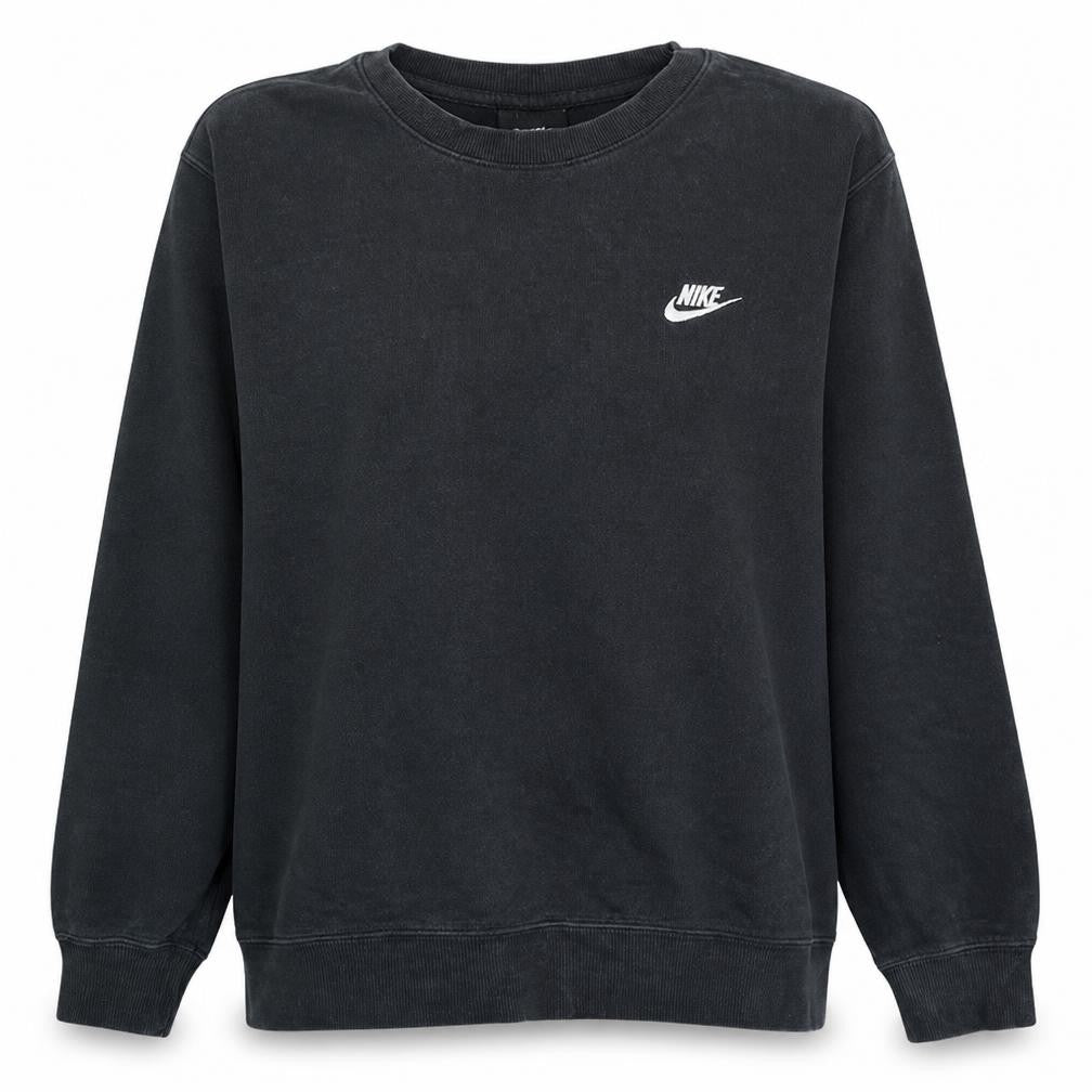 Nike Womens Black L Sweatshirt Crew Neck Pullover Cotton Blend