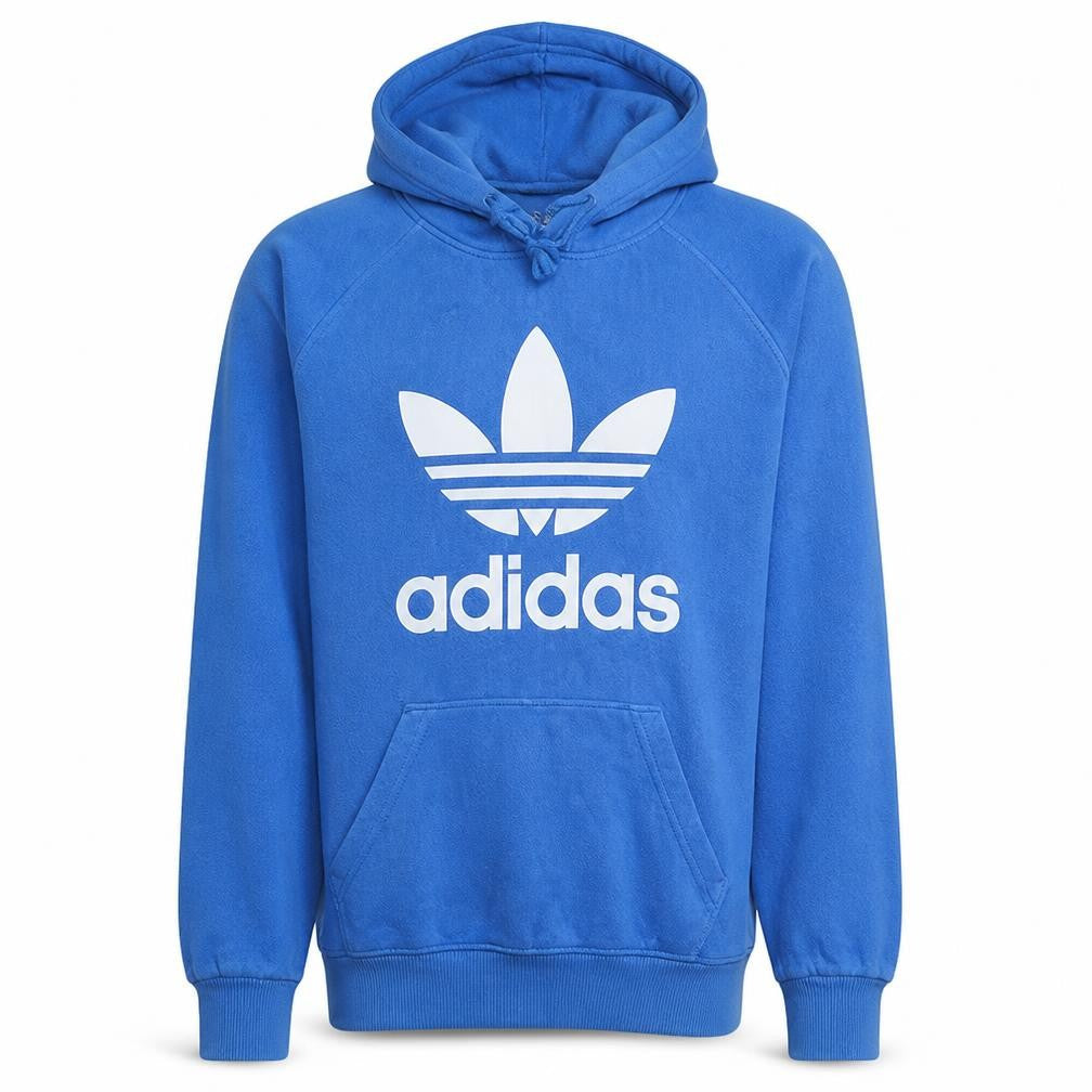 Adidas Men's Blue Pullover Hoodie Small Regular Fit Graphic Fleece