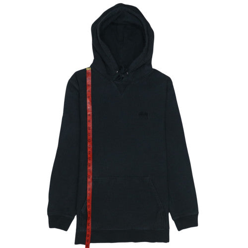 Stussy Mens Black Pullover Hoodie L Cotton Streetwear Sweatshirt